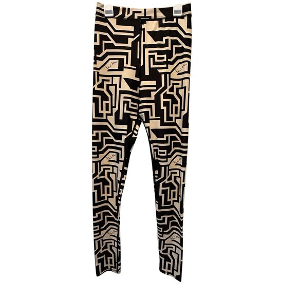 Richard Allan x H&M Black & Ivory Geometric Print Leggings – Size S ArtcoreStyle - Picture 1 of 7